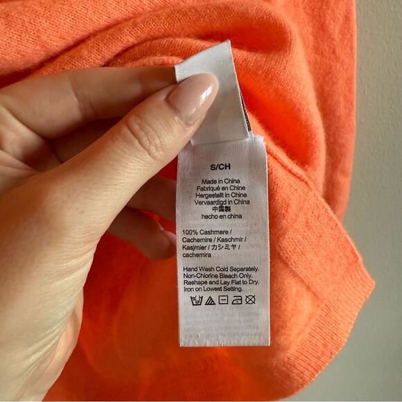 J. Crew 100% Cashmere Sweater - Coral Sz Small - Picture 5 of 8